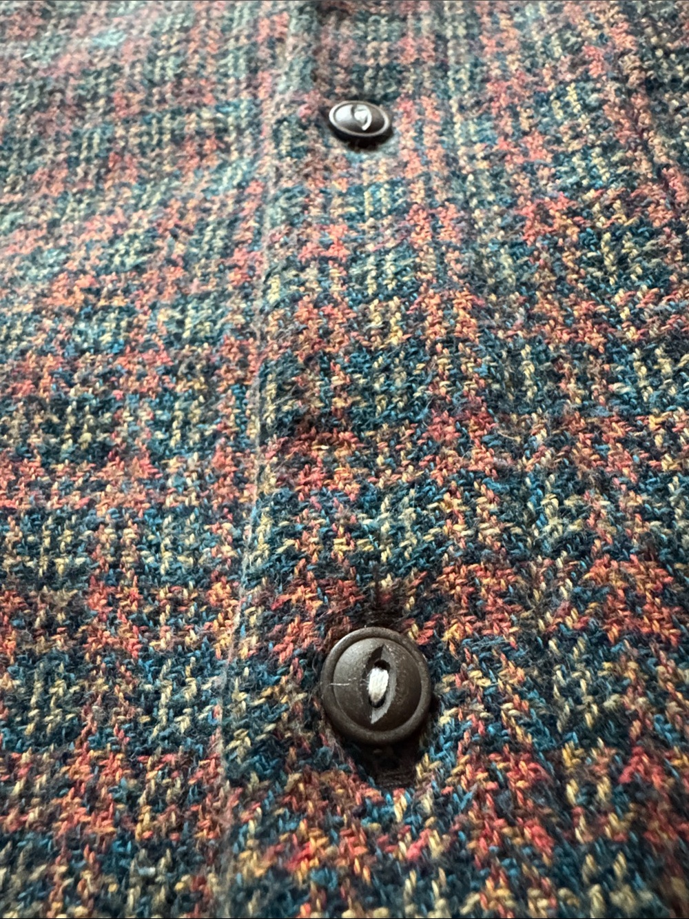 Hiroshi Kato Men’s Ripper Shirt in Orange and Green Plaid Japanese Loose Weave M - Picture 4 of 6